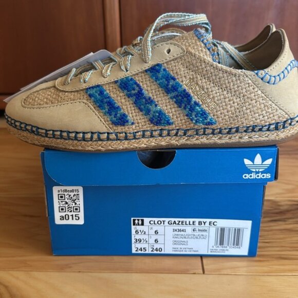 ADIDAS CLOT Gazelle by Edison Chen Linen Khaki - IH3641 Sz 6.5/8 - Picture 12 of 14